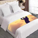 Pro Golf Swing Print Bed Runner