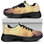 Pro Golf Swing Print Black Chunky Shoes