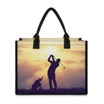 Pro Golf Swing Print Canvas Tote Bag