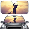 Pro Golf Swing Print Car Windshield Sun Shade