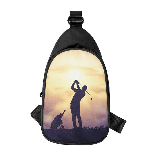 Pro Golf Swing Print Chest Bag