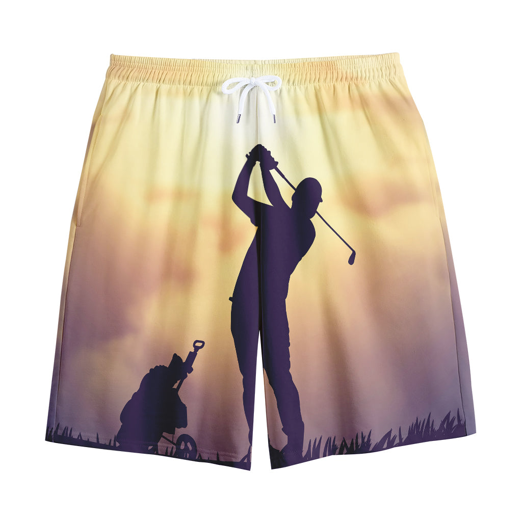 Pro Golf Swing Print Cotton Shorts