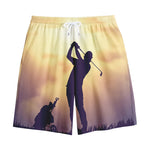 Pro Golf Swing Print Cotton Shorts