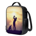 Pro Golf Swing Print Crossbody Lunch Bag