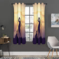 Pro Golf Swing Print Grommet Curtain Panels