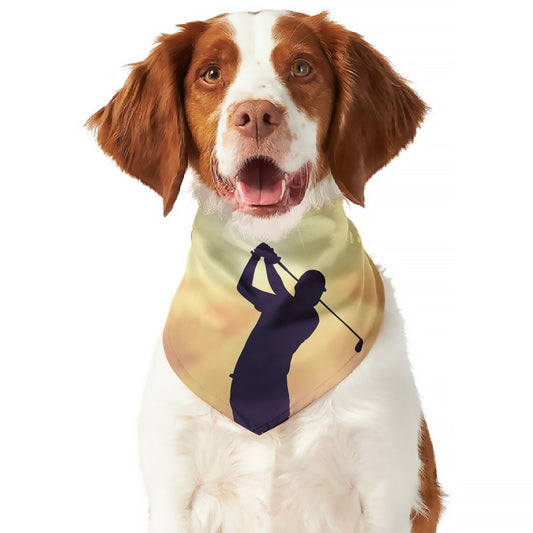 Pro Golf Swing Print Dog Bandana