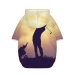 Pro Golf Swing Print Dog Zip Up Hoodie