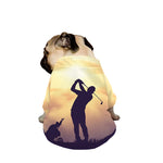 Pro Golf Swing Print Dog Zip Up Jacket