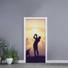 Pro Golf Swing Print Door Sticker