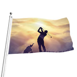 Pro Golf Swing Print Flag