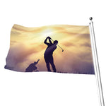 Pro Golf Swing Print Flag