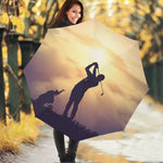 Pro Golf Swing Print Foldable Umbrella