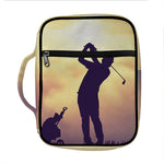 Pro Golf Swing Print Front Pocket Bible Bag