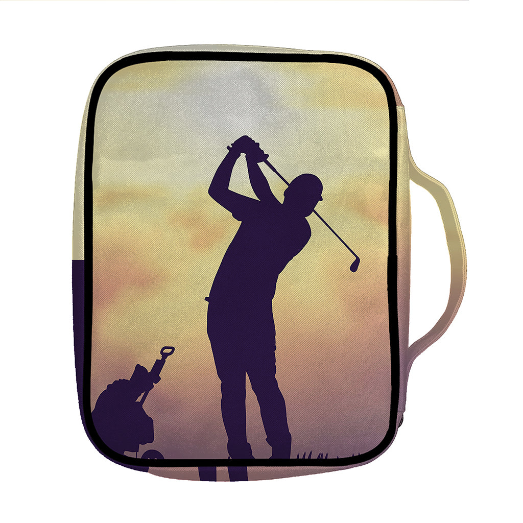 Pro Golf Swing Print Front Pocket Bible Bag
