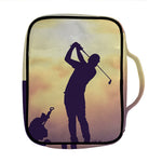 Pro Golf Swing Print Front Pocket Bible Bag