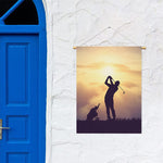 Pro Golf Swing Print Garden Flag