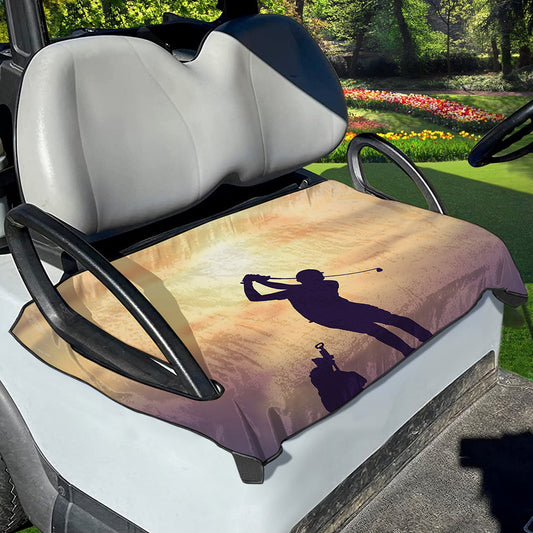 Pro Golf Swing Print Golf Cart Seat Cover