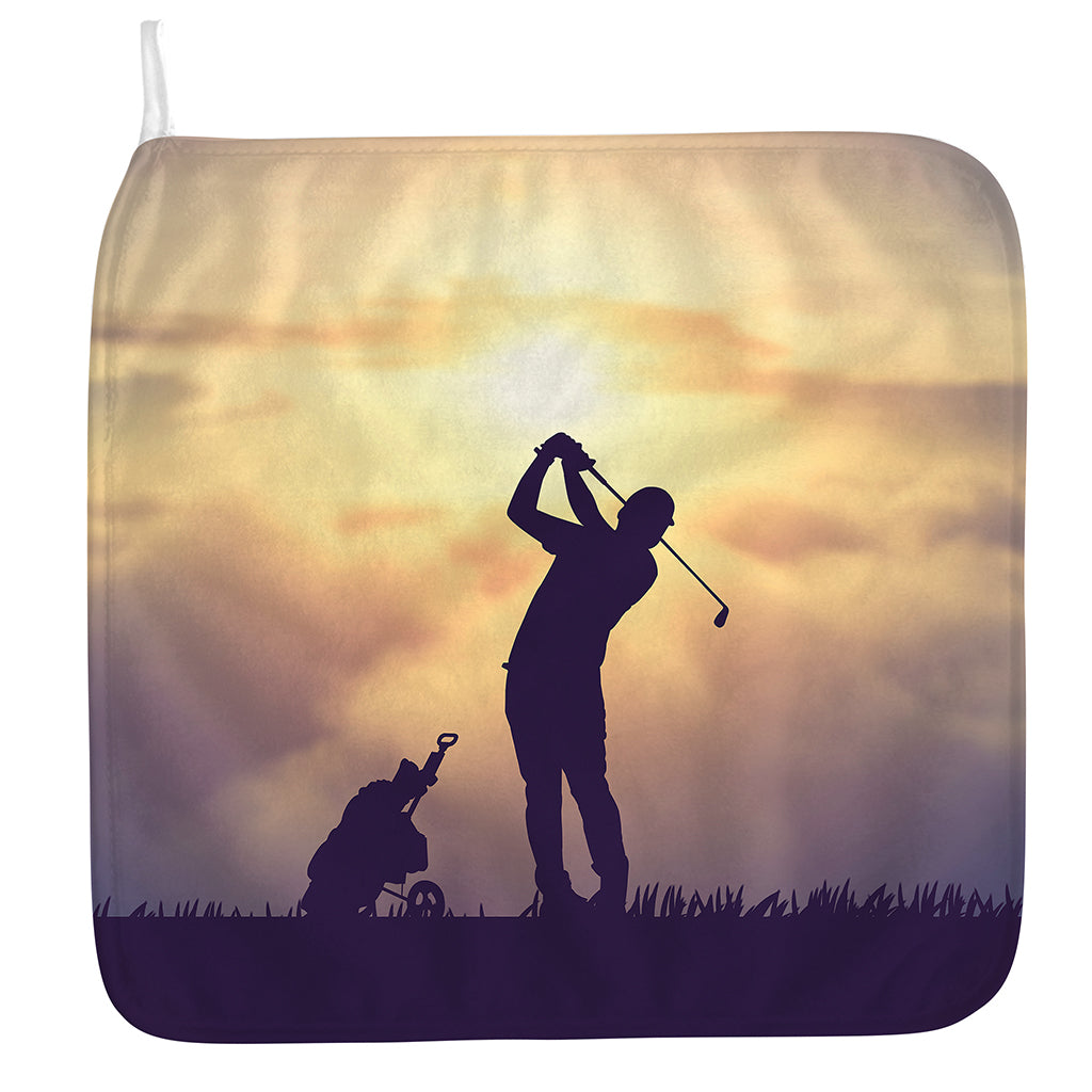 Pro Golf Swing Print Hand Towel