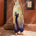 Pro Golf Swing Print Harem Pants