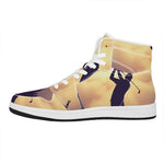 Pro Golf Swing Print High Top Leather Sneakers