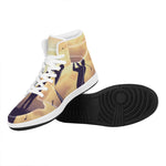 Pro Golf Swing Print High Top Leather Sneakers