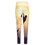 Pro Golf Swing Print High-Waisted Pocket Leggings