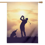 Pro Golf Swing Print House Flag