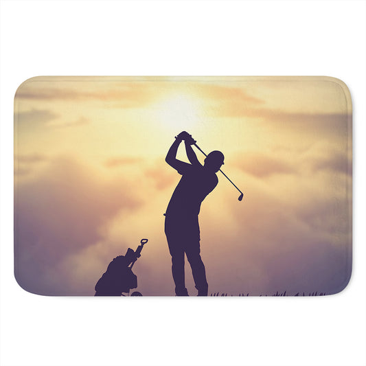 Pro Golf Swing Print Indoor Door Mat