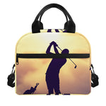 Pro Golf Swing Print Insulated Lunch Bag