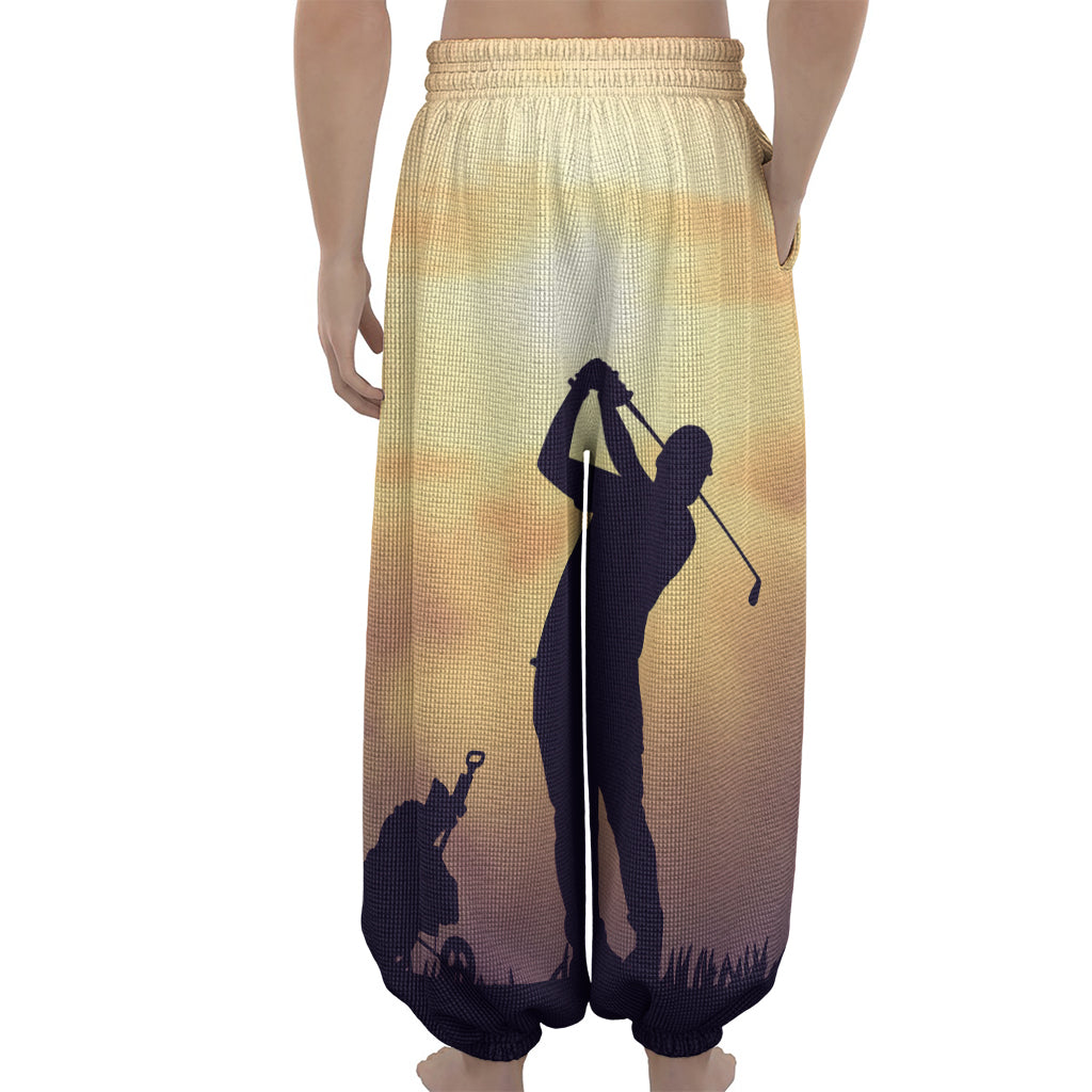 Pro Golf Swing Print Lantern Pants