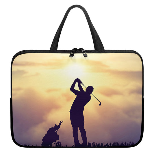 Pro Golf Swing Print Laptop Sleeve With Handle