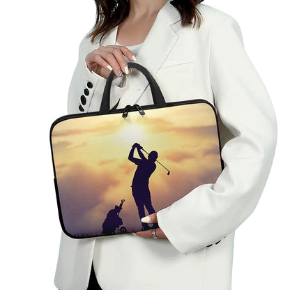 Pro Golf Swing Print Laptop Sleeve With Handle