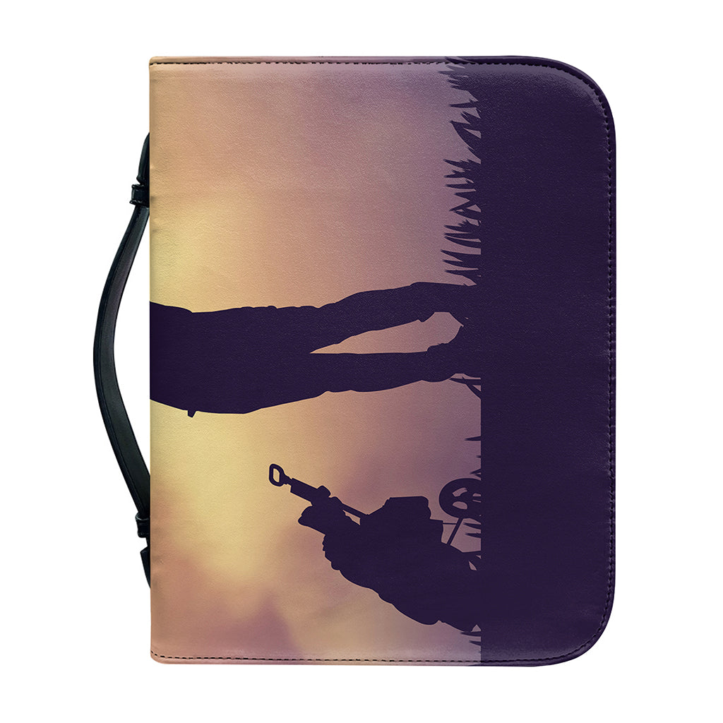 Pro Golf Swing Print Leather Bible Cover