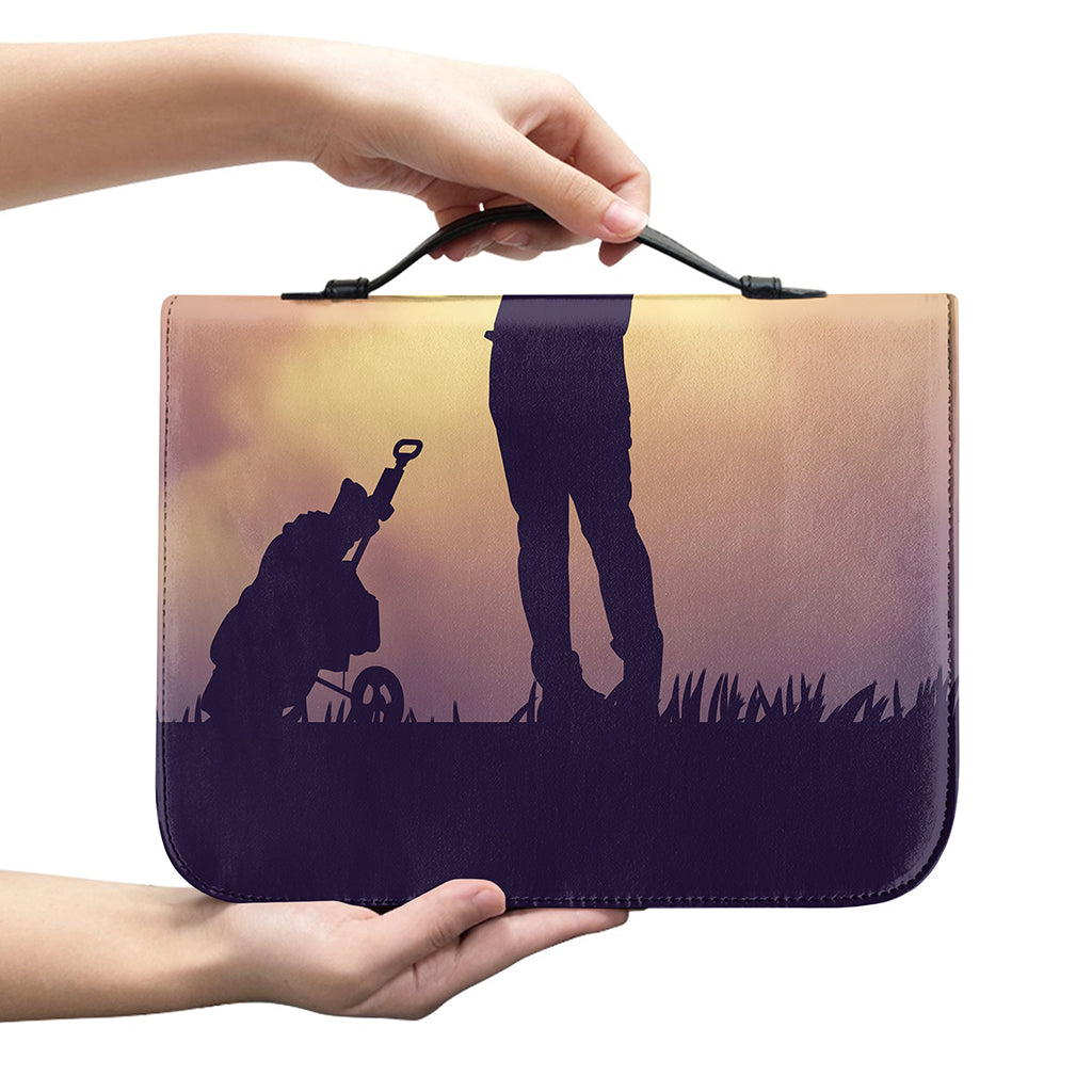 Pro Golf Swing Print Leather Bible Cover