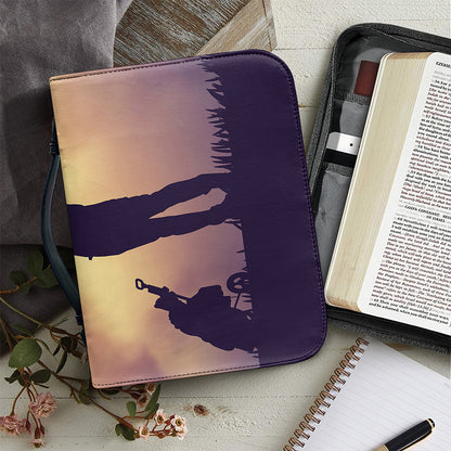 Pro Golf Swing Print Leather Bible Cover