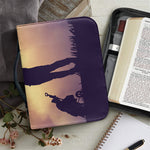 Pro Golf Swing Print Leather Bible Cover