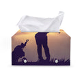 Pro Golf Swing Print Leather Tissue Box Cover
