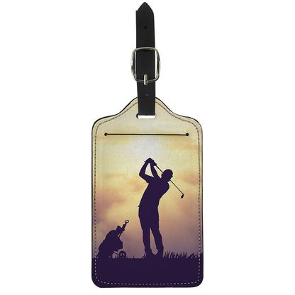 Pro Golf Swing Print Luggage Tag
