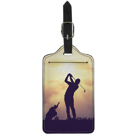Pro Golf Swing Print Luggage Tag