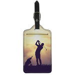 Pro Golf Swing Print Luggage Tag