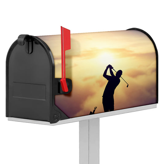 Pro Golf Swing Print Mailbox Cover