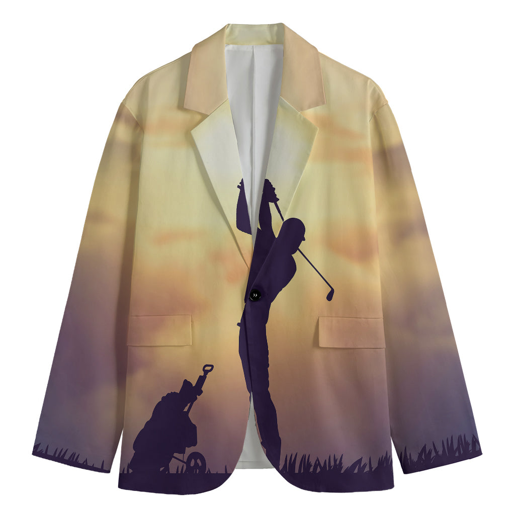 Pro Golf Swing Print Men's Blazer