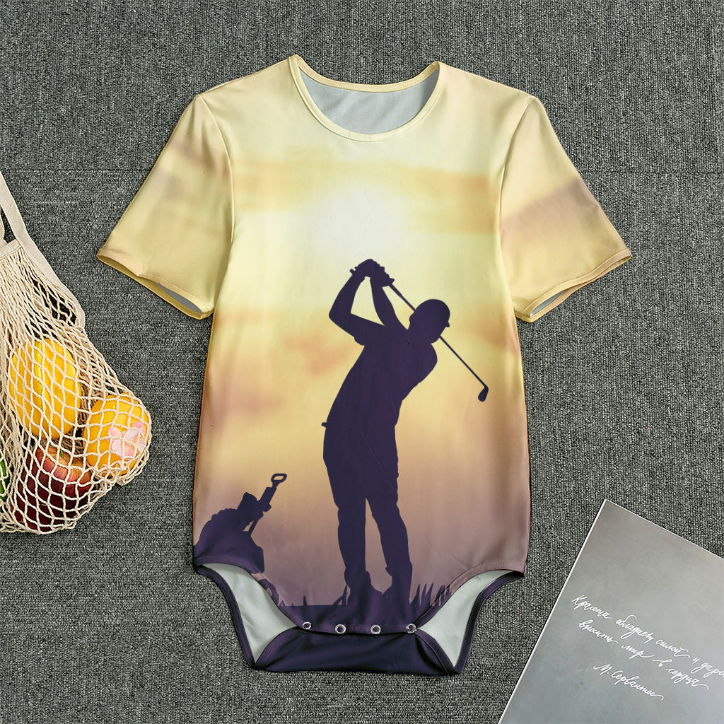 Pro Golf Swing Print Men's Bodysuit