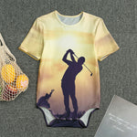 Pro Golf Swing Print Men's Bodysuit