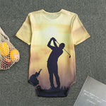 Pro Golf Swing Print Men's Bodysuit