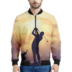 Pro Golf Swing Print Men's Bomber Jacket