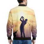 Pro Golf Swing Print Men's Bomber Jacket