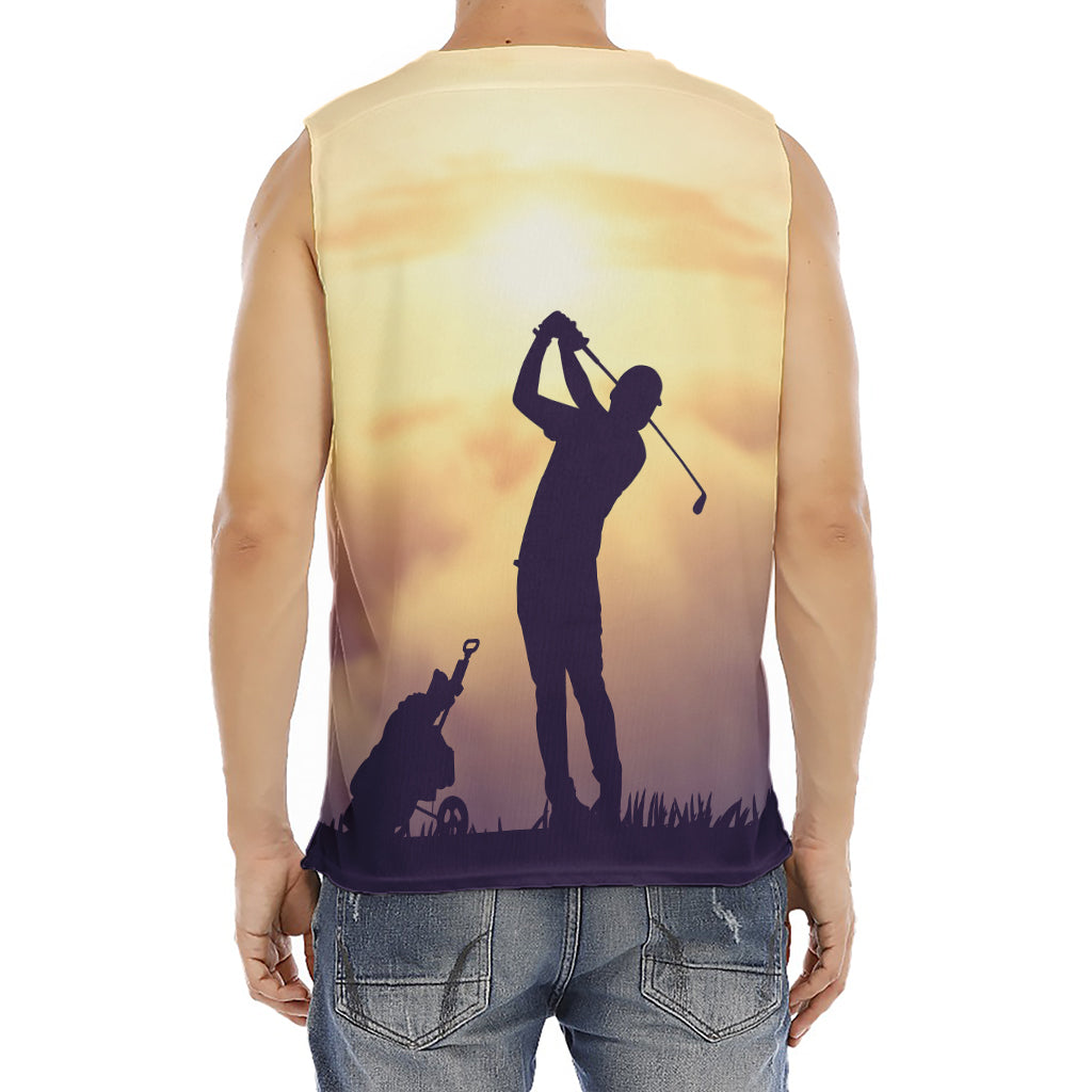 Pro Golf Swing Print Men's Fitness Tank Top