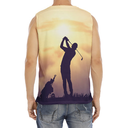 Pro Golf Swing Print Men's Fitness Tank Top