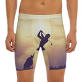 Pro Golf Swing Print Men's Long Boxer Briefs